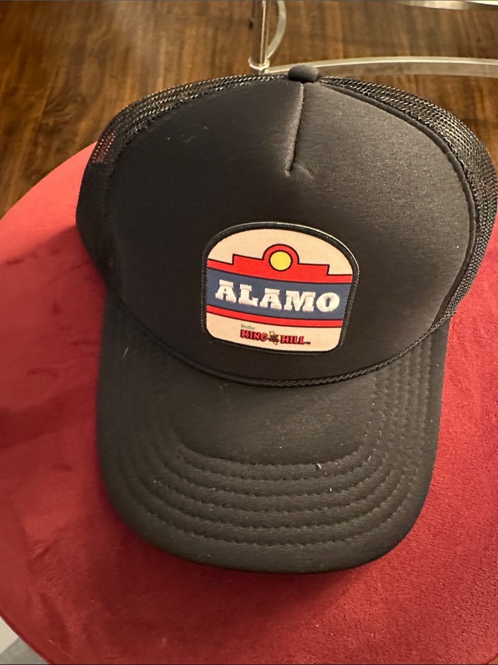 ALAMO 👑King of the Hill 👑 Black Trucker Cap with Embroidered Patch